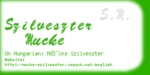 szilveszter mucke business card